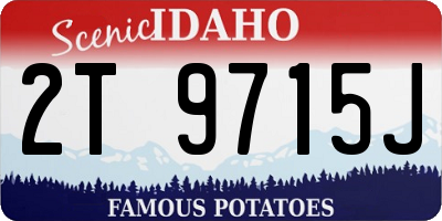 ID license plate 2T9715J