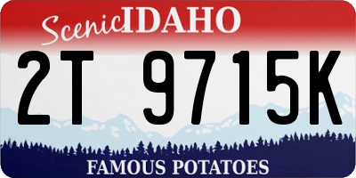 ID license plate 2T9715K