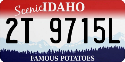 ID license plate 2T9715L