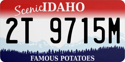 ID license plate 2T9715M