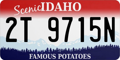 ID license plate 2T9715N