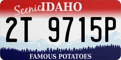 ID license plate 2T9715P