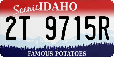 ID license plate 2T9715R