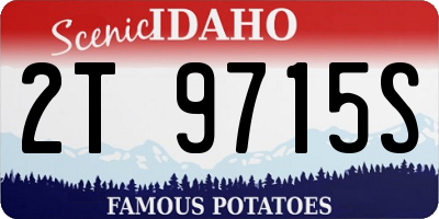 ID license plate 2T9715S