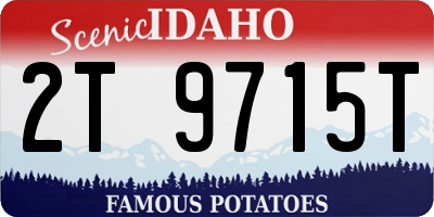 ID license plate 2T9715T