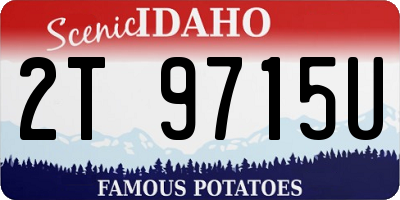 ID license plate 2T9715U