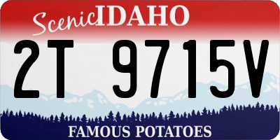 ID license plate 2T9715V