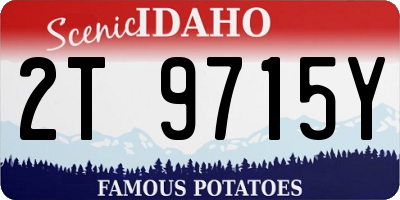 ID license plate 2T9715Y