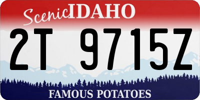 ID license plate 2T9715Z