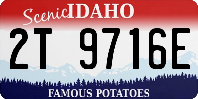 ID license plate 2T9716E