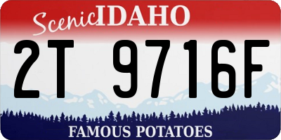 ID license plate 2T9716F