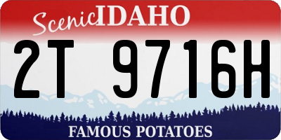 ID license plate 2T9716H