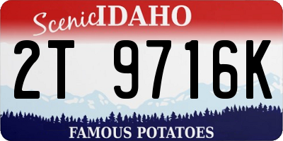 ID license plate 2T9716K