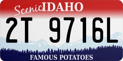 ID license plate 2T9716L