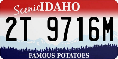ID license plate 2T9716M