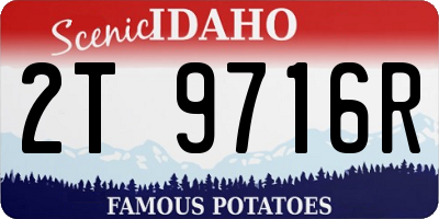 ID license plate 2T9716R