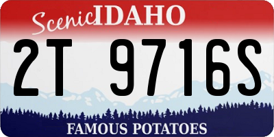 ID license plate 2T9716S