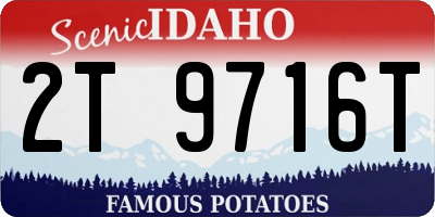 ID license plate 2T9716T