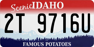 ID license plate 2T9716U