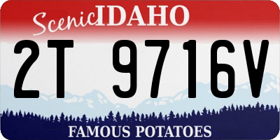 ID license plate 2T9716V