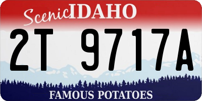 ID license plate 2T9717A