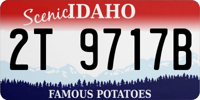 ID license plate 2T9717B