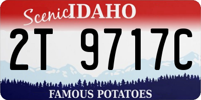 ID license plate 2T9717C