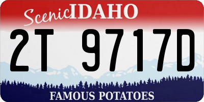 ID license plate 2T9717D