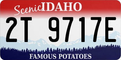 ID license plate 2T9717E