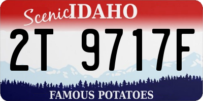 ID license plate 2T9717F