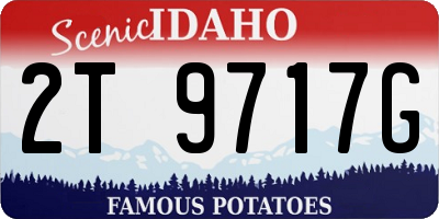 ID license plate 2T9717G