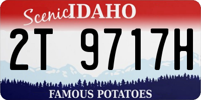 ID license plate 2T9717H