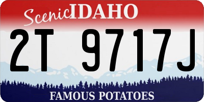 ID license plate 2T9717J