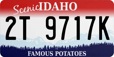 ID license plate 2T9717K