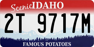 ID license plate 2T9717M