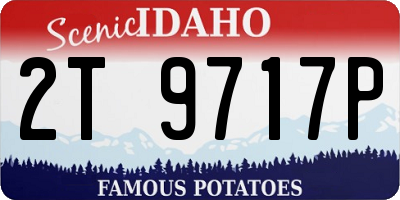 ID license plate 2T9717P