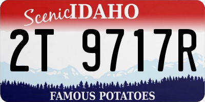 ID license plate 2T9717R