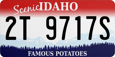 ID license plate 2T9717S