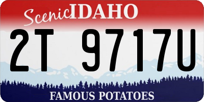 ID license plate 2T9717U