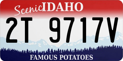 ID license plate 2T9717V
