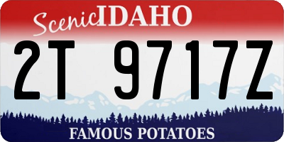 ID license plate 2T9717Z