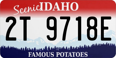 ID license plate 2T9718E