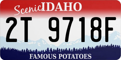 ID license plate 2T9718F