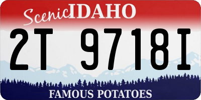 ID license plate 2T9718I