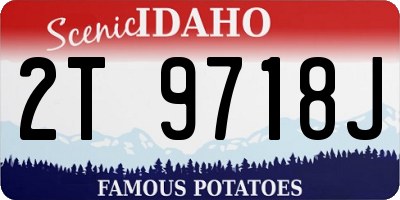 ID license plate 2T9718J