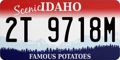 ID license plate 2T9718M