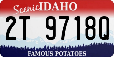 ID license plate 2T9718Q