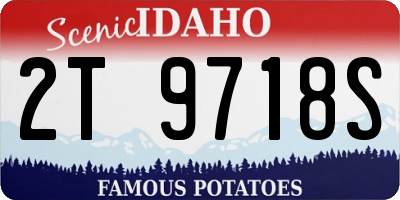 ID license plate 2T9718S