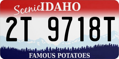 ID license plate 2T9718T