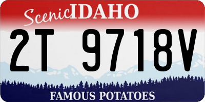 ID license plate 2T9718V